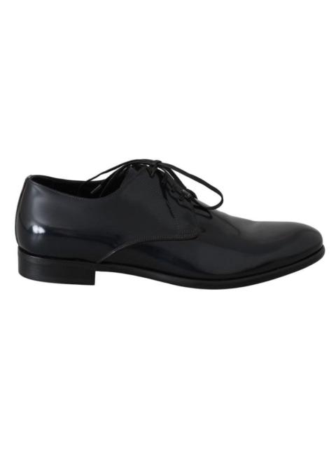 Dolce & Gabbana Dolce & Gabbana Blue Leather Polished Dress Derby Shoes