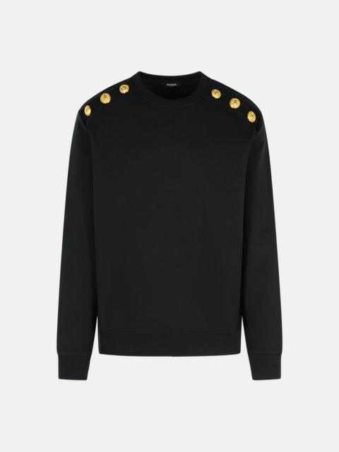 Balmain BLACK COTTON SWEATSHIRT