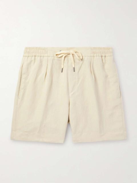 Dorset Straight-Leg Silk and Linen-Blend Drawstring Shorts