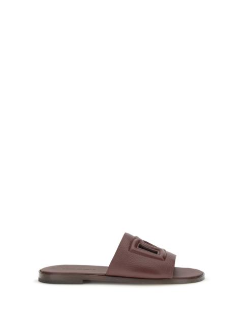 Dolce & Gabbana Dolce & Gabbana Men Grained Leather Sandals