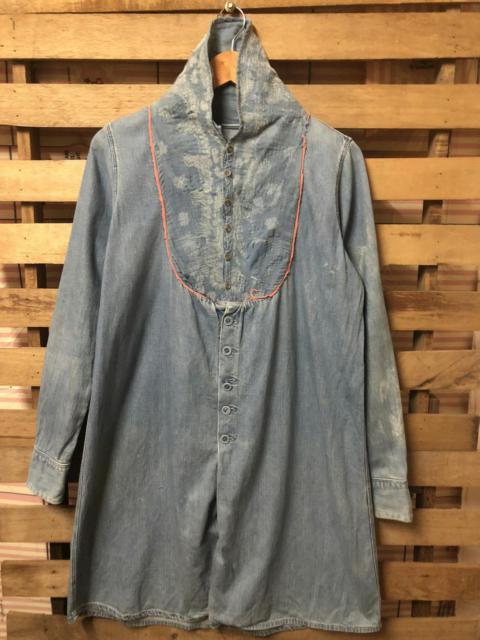 Kapital Denim Blouse Rare Design Collar Distressed