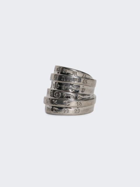 MM6 Maison Margiela Minimal Logo 3mm Ring Palladio Burattato