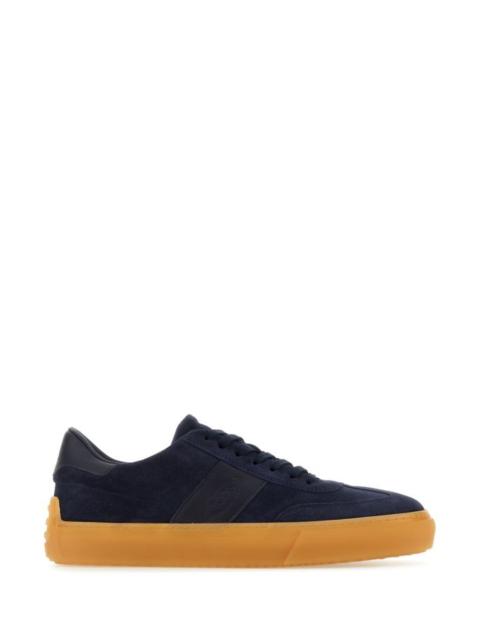 TOD'S MAN Navy Blue Suede Sneakers