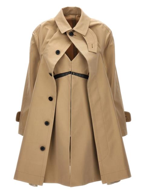 sacai Dress insert trench coat