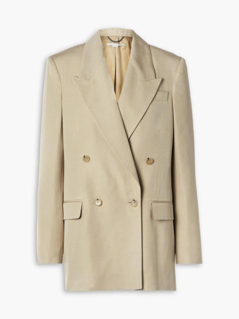Stella McCartney Double-breasted slub woven blazer