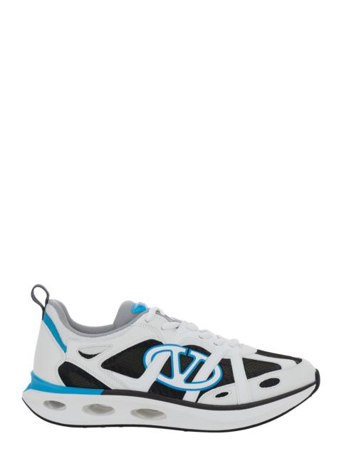 Valentino Valentino Garavani Men 'Easyjog' White Sneakers With Vlogo Detail In Leather Man