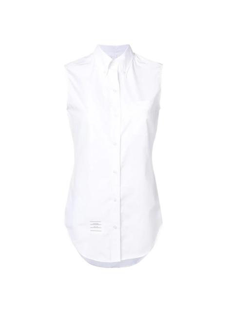 Thom Browne Classic Sleeveless Point Collar Top