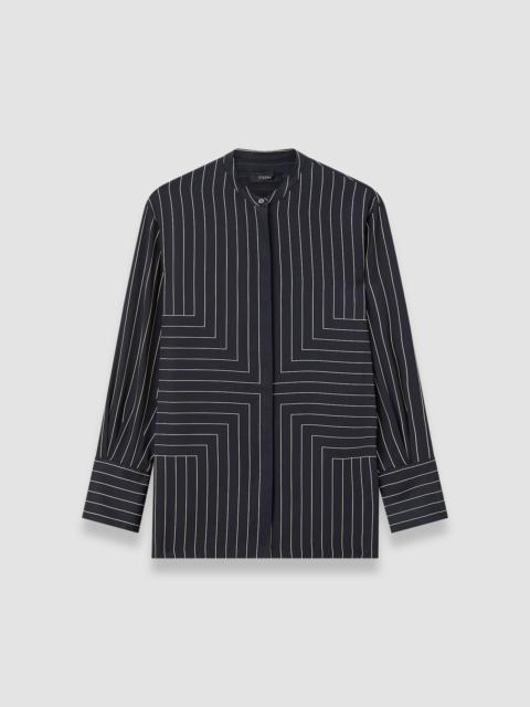 JOSEPH Athena Geometric Print Silk Blouse