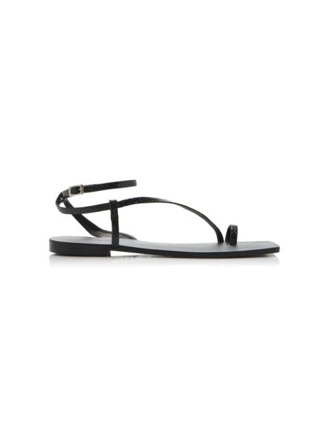 Johanna Ortiz Flamenco Echoes Leather Sandals black