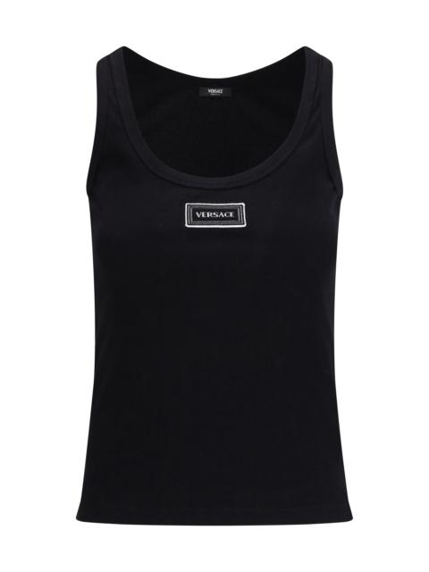 VERSACE Versace Tank Top In Cotton Rib Stretch