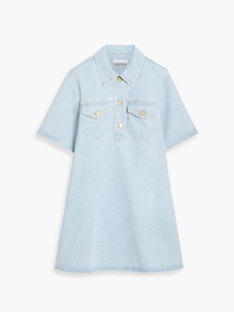 GANNI Denim mini shirt dress