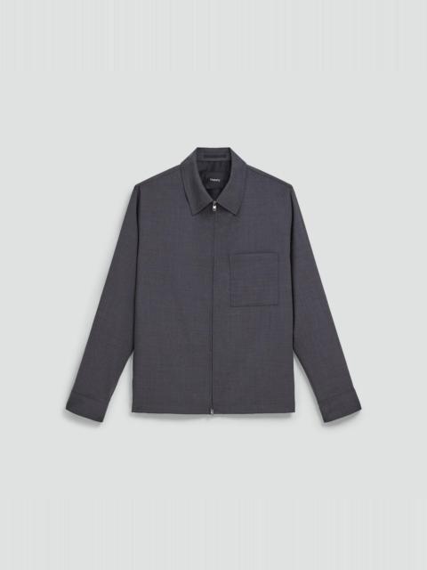 Theory Zip Overshirt in Motion Wool