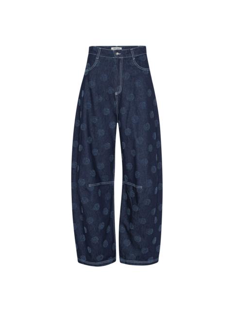 HENRIK VIBSKOV DART DENIM PANTS - NEEDLE PUNCH DOTS