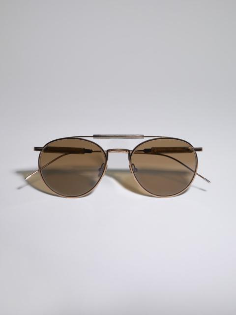 Brunello Cucinelli Round titanium sunglasses