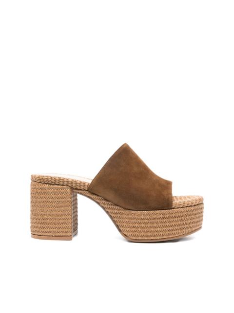 Gianvito Rossi platform suede mule sandals