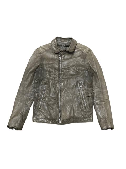 Other Designers Isamu Katayama Backlash - Vintage Bark Tannage Goat Skin Leather Rider Jacket