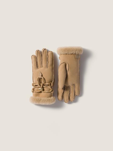 Miu Miu Shearling gloves