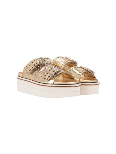 Tod's Tods Womens Gold Sandal, Size 7
