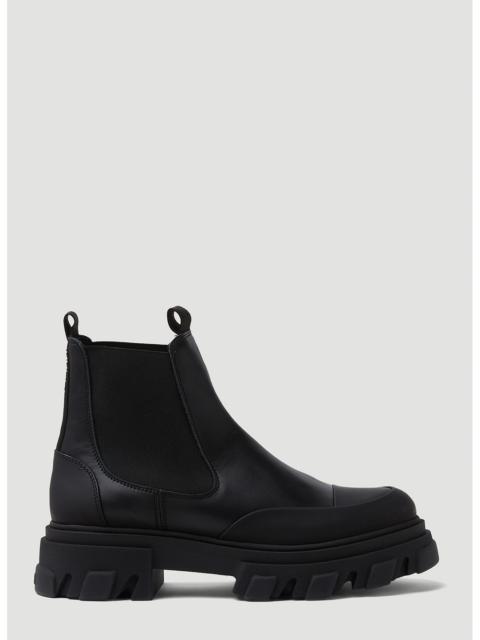 GANNI - Ganni Men Leather Chelsea Ankle Boots