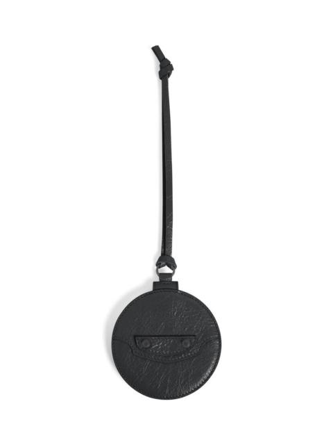 BALENCIAGA Women's Le City Round Mirror Charm in Black