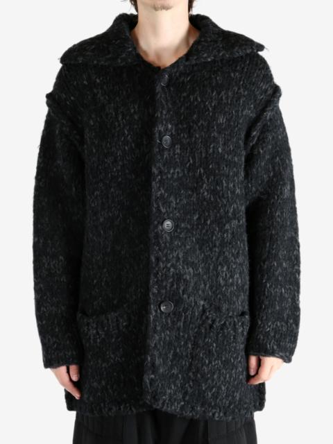 Yohji Yamamoto YOHJI YAMAMOTO POUR HOMME - Men Ribbed Collar CD Coat