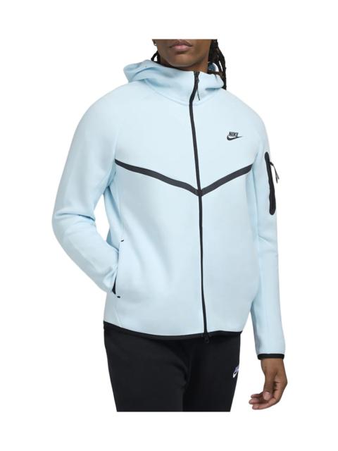 Nike Tech Full-zip Fleece Windrunner Hoodie "GLACIER BLUE / BLACK"