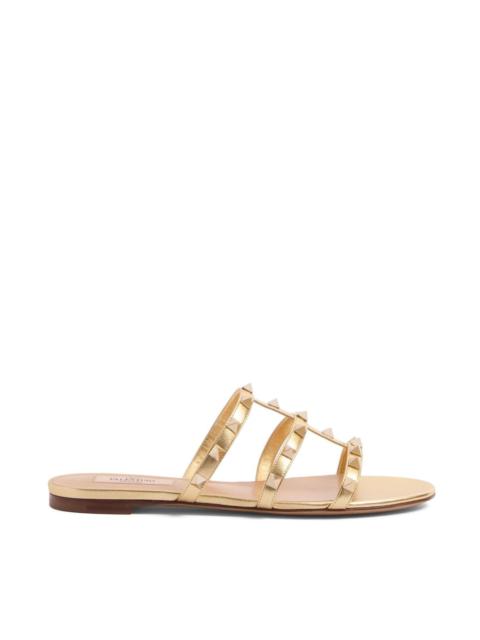 Valentino Rockstud leather flat sandals