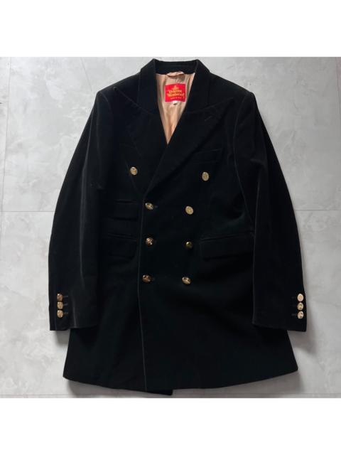 Vivienne Westwood Vivienne Westwood Black Velvet Double-Breasted Jacket