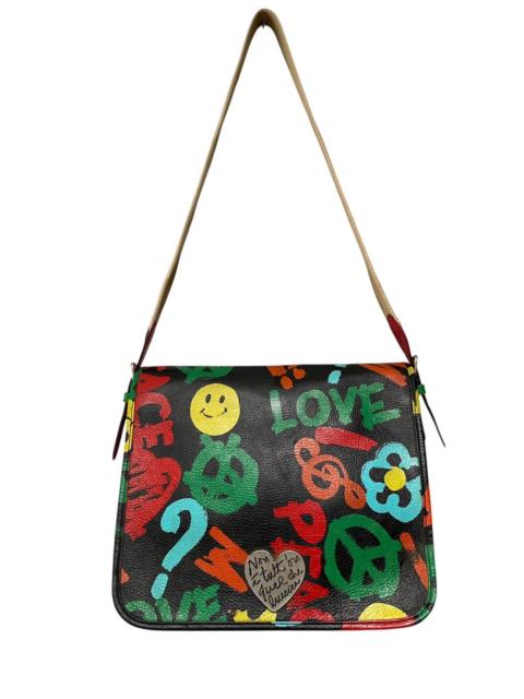 Moschino Moschino Anarchy love peace punk arts leather bag