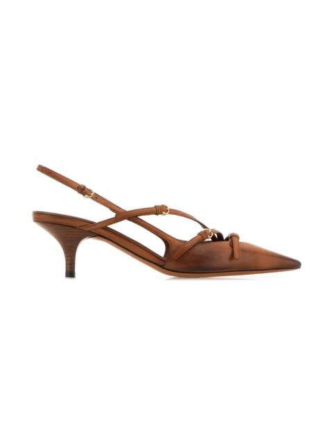 Miu Miu Camel Leather Pumps