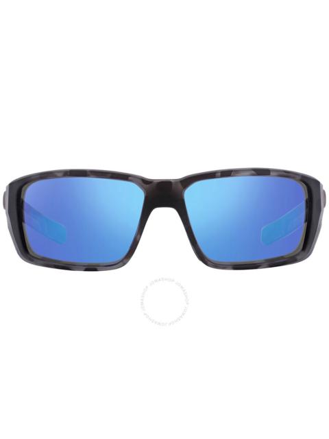 Other Designers Costa Del Mar Fantail Pro Blue Mirror Rectangular Men's Sunglasses 6S9079 907913 60