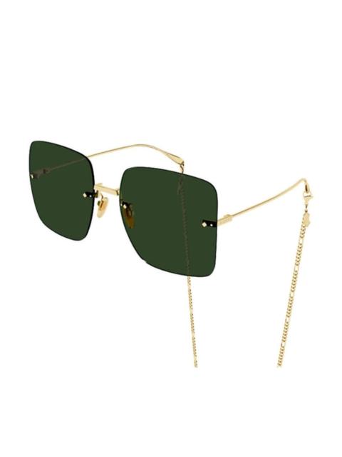GUCCI Gucci Ladies Gold Tone Butterfly Sunglasses GG1147S 002