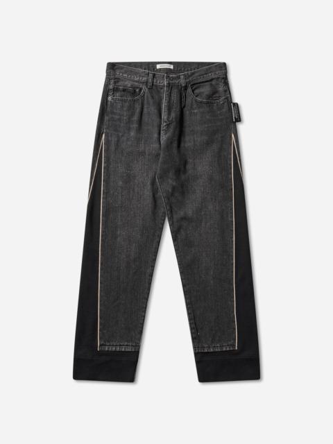 UNDERCOVER Women's Cotton Fleece Selvedge Denim Pants Black