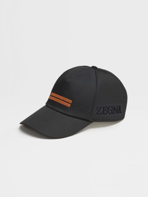 ZEGNA BLACK TECHNICAL FABRIC HAT