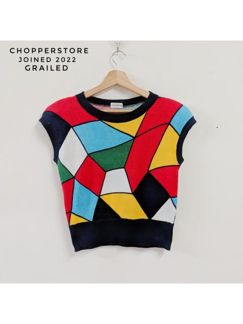 Other Designers Rainbow - Vintage Enricodomani RareColour Sleeveless Knitwear Sweater