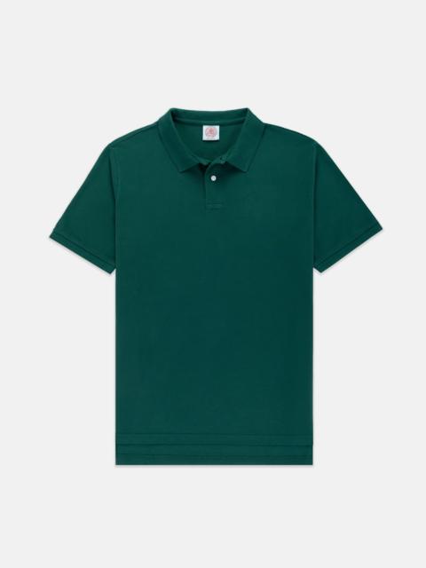 J. PRESS DARK GREEN COTTON PIQUE POLO
