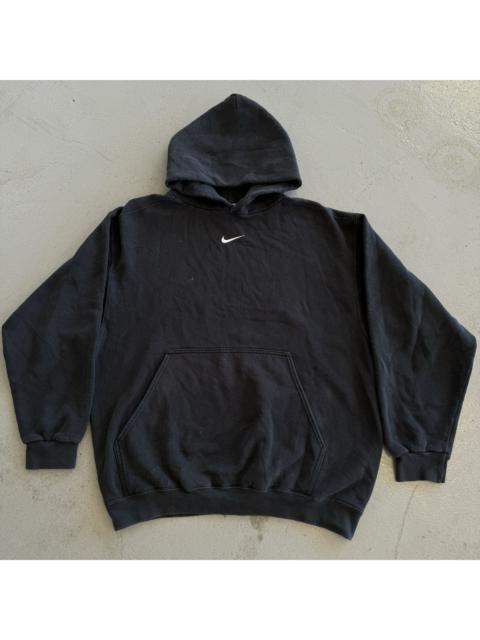 Vintage 90s Nike Made In USA Black Center Swoosh Hoodie