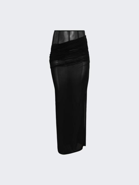 CHRISTOPHER ESBER Coiled Jersey Corseted Skirt Black