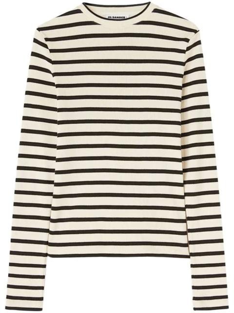 Jil Sander Jil Sander Women Striped Cotton T-Shirt