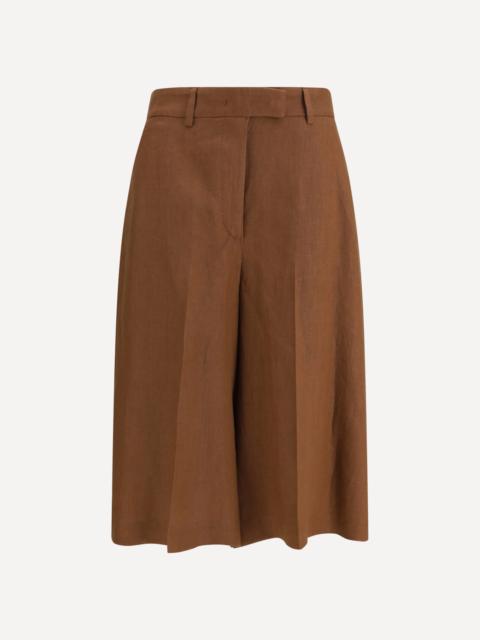 LARDINI Straight-Leg Bermuda Shorts in twill with pleats
