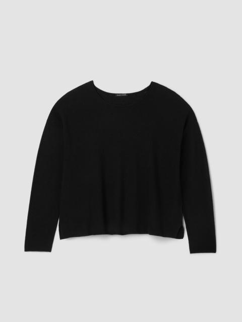 EILEEN FISHER Organic Linen Cotton Jewel Neck Box-Top