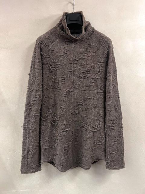 Julius Julius FW13 _7 Long Sleeve Distressed Gray Wool Top