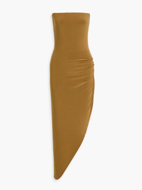 NORMA KAMALI Strapless asymmetric stretch-jersey dress