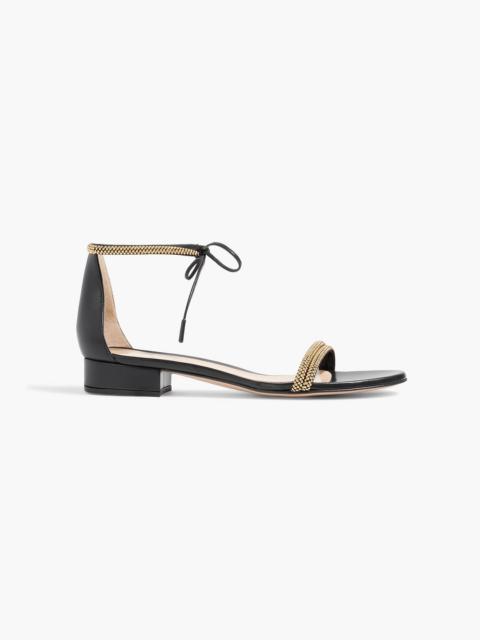 Gianvito Rossi Mesalina 20 bead-embellished leather sandals