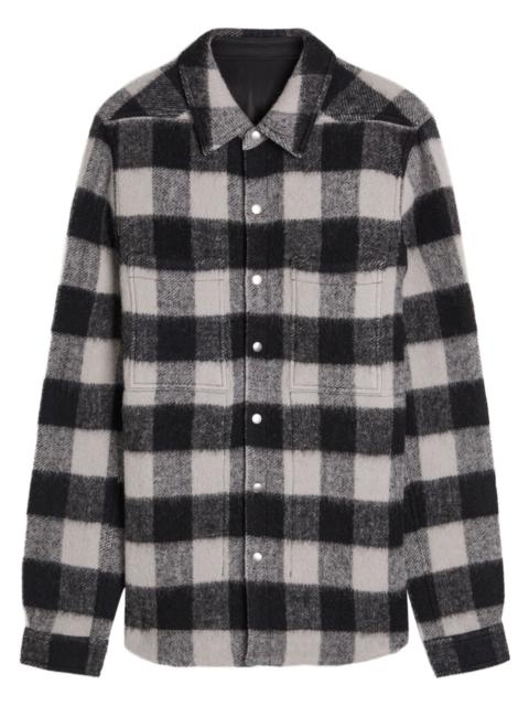 Rick Owens Rick Owens Checked Wool Overshirt