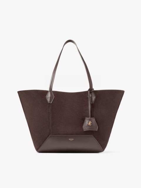 JIMMY CHOO Diamond Tote/M
Coffee Suede Tote Bag