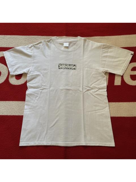 Supreme Supreme x BAPE - Gray Psyche Camo Box Logo Tee Shirt 2001-02