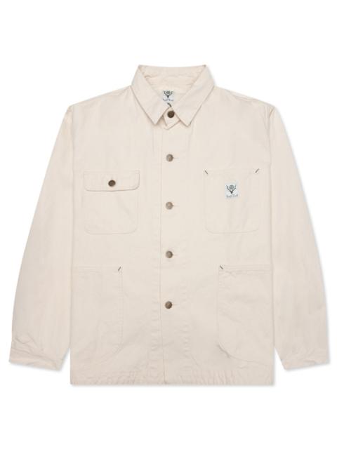 South2 West8 COVERALL 10OZ COTTON CANVAS - OFF WHITE