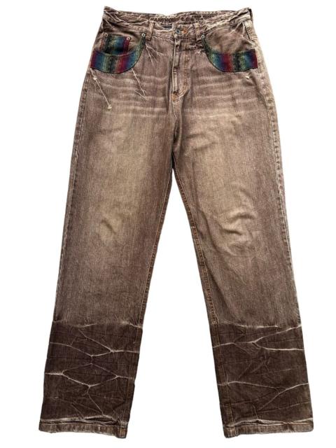 Other Designers Japanese Brand Brown Distressed Jeans 33x32