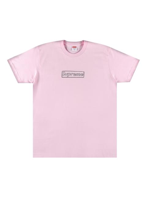Supreme Supreme x KAWS Chalk Logo Tee 'Light Pink'